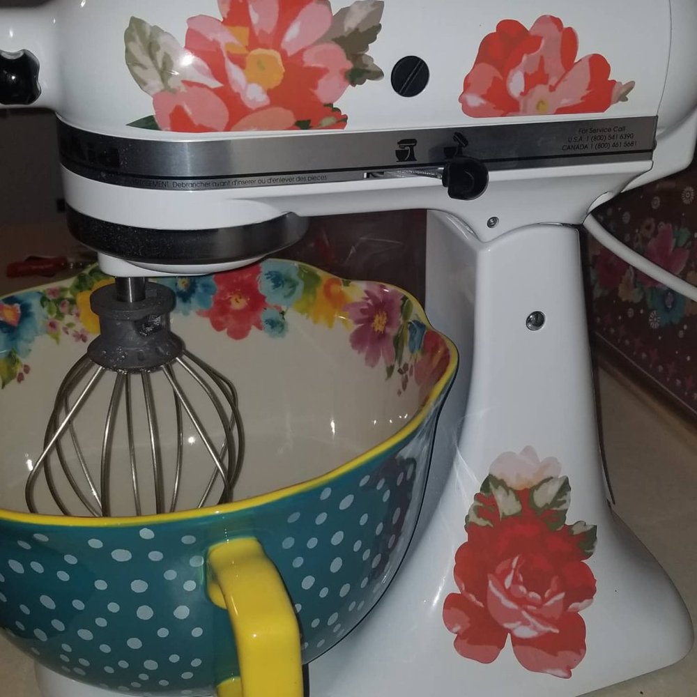 KITCHEN AID STAND MIXER FLORAL